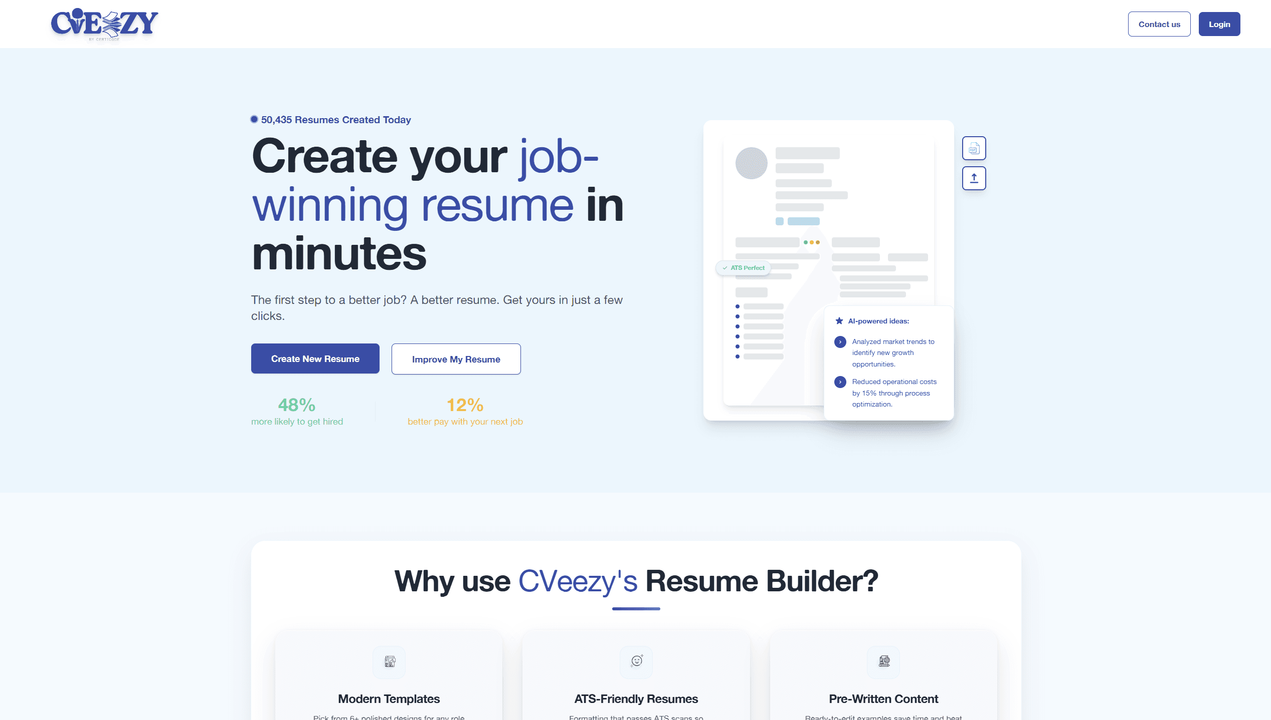 CVEEZY Resume Builder